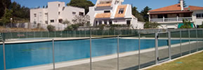vallas de protecci�n  en piscina no recta